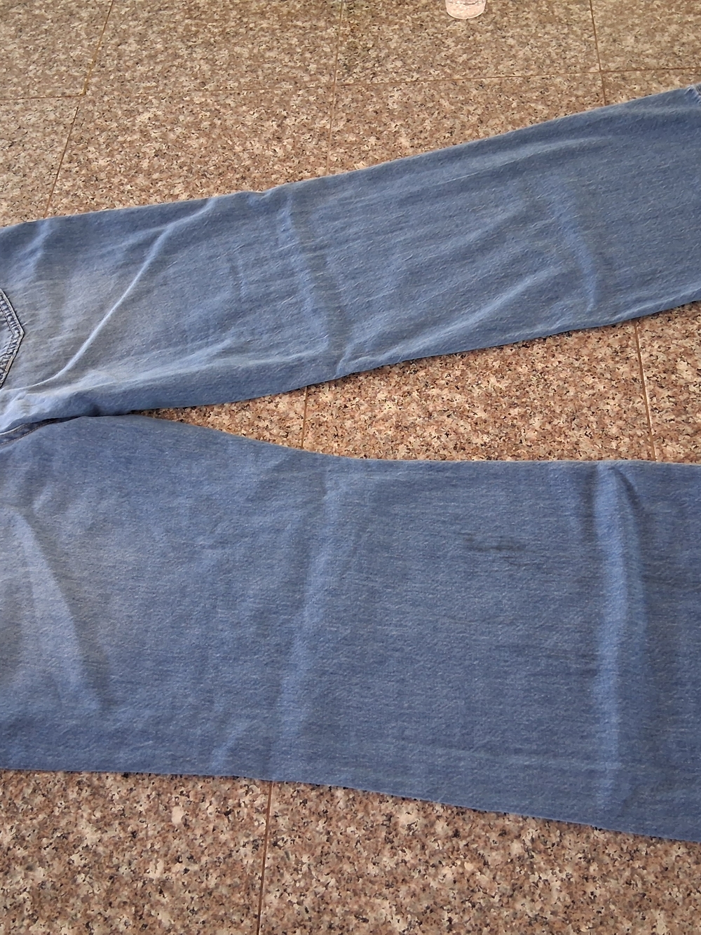 Celebrity Pink Light Blue Distressed Wide Leg Jeans - Picture 5 of 13